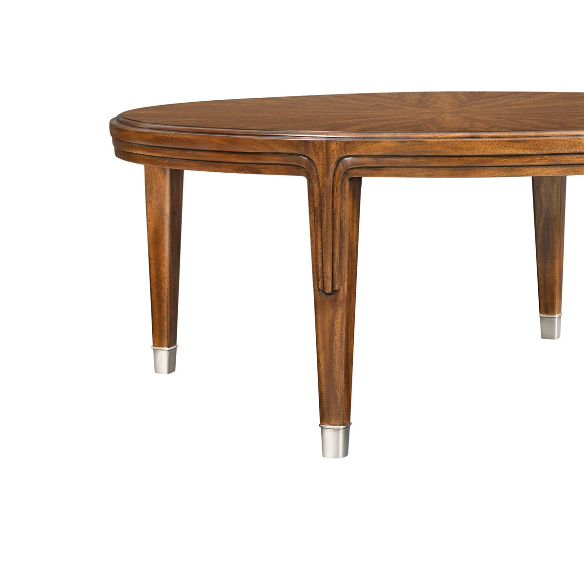 Walnut Art Deco Round Coffee Table - English Georgian America