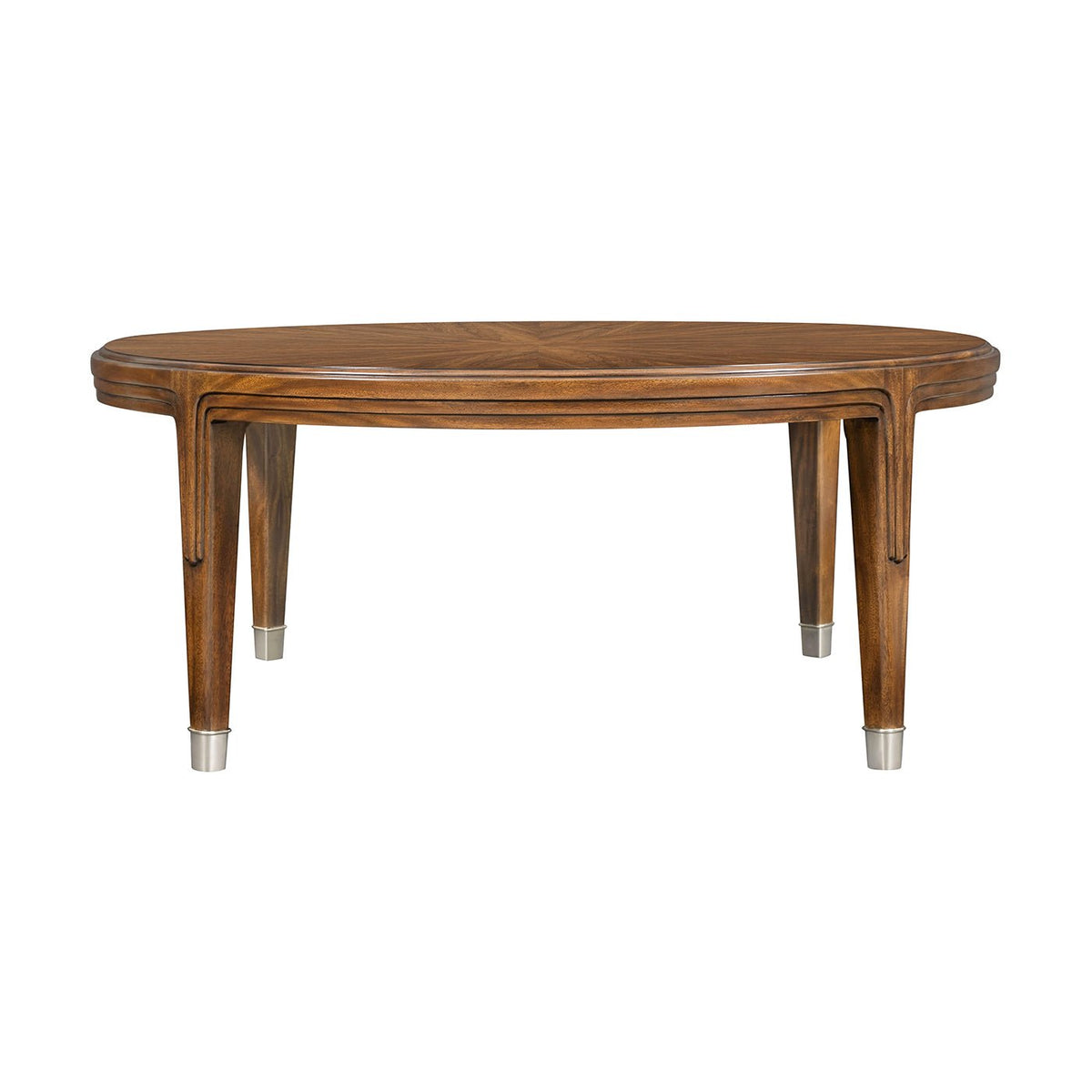 Walnut Art Deco Round Coffee Table - English Georgian America