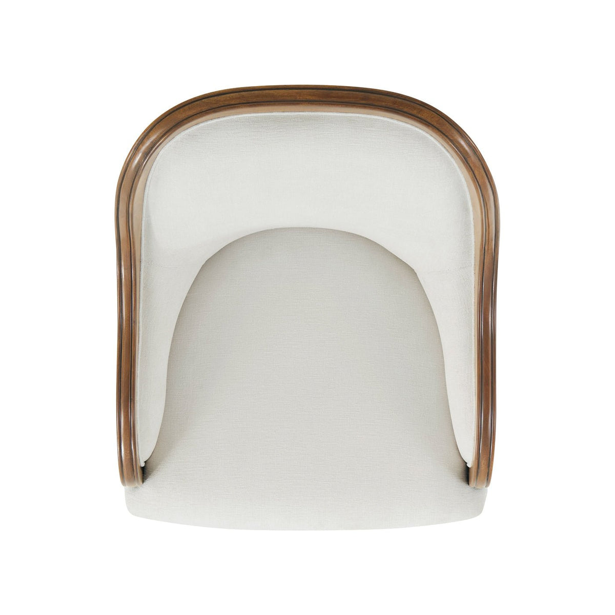 Walnut Art Deco Upholstered Dining Armchair - English Georgian America