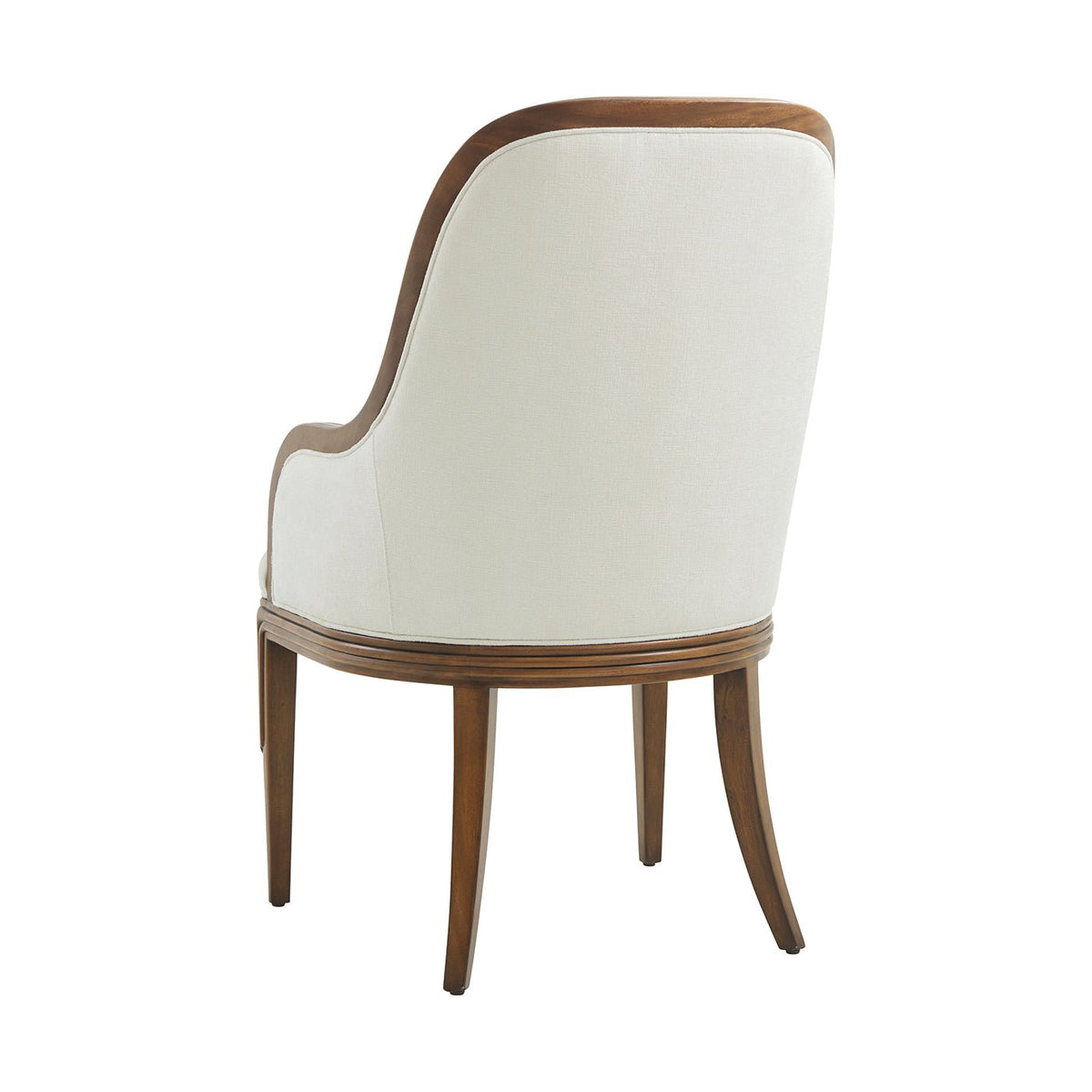 Walnut Art Deco Upholstered Dining Armchair - English Georgian America