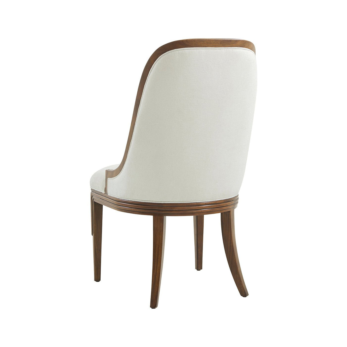 Walnut Art Deco Upholstered Dining Chair - English Georgian America