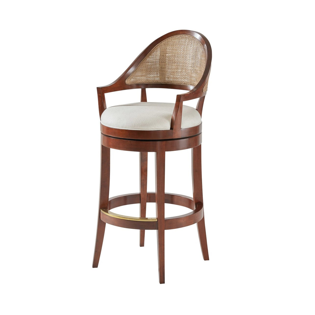 Walnut Swivel Bar Stool - English Georgian America