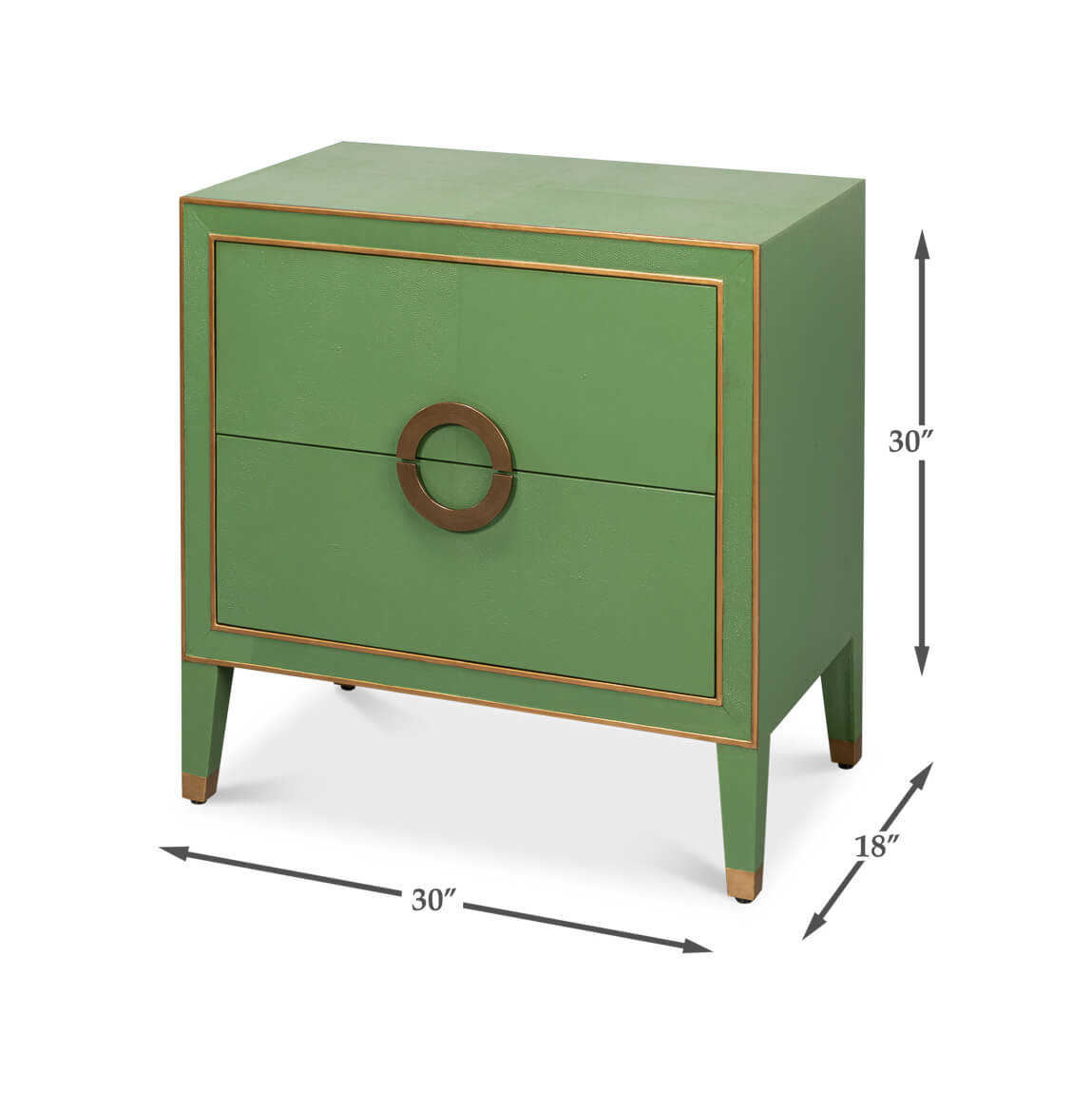 Watercress Green Modern Nightstand - English Georgian America