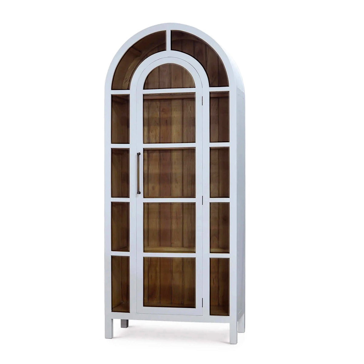 White Arched Display Cabinet - English Georgian America