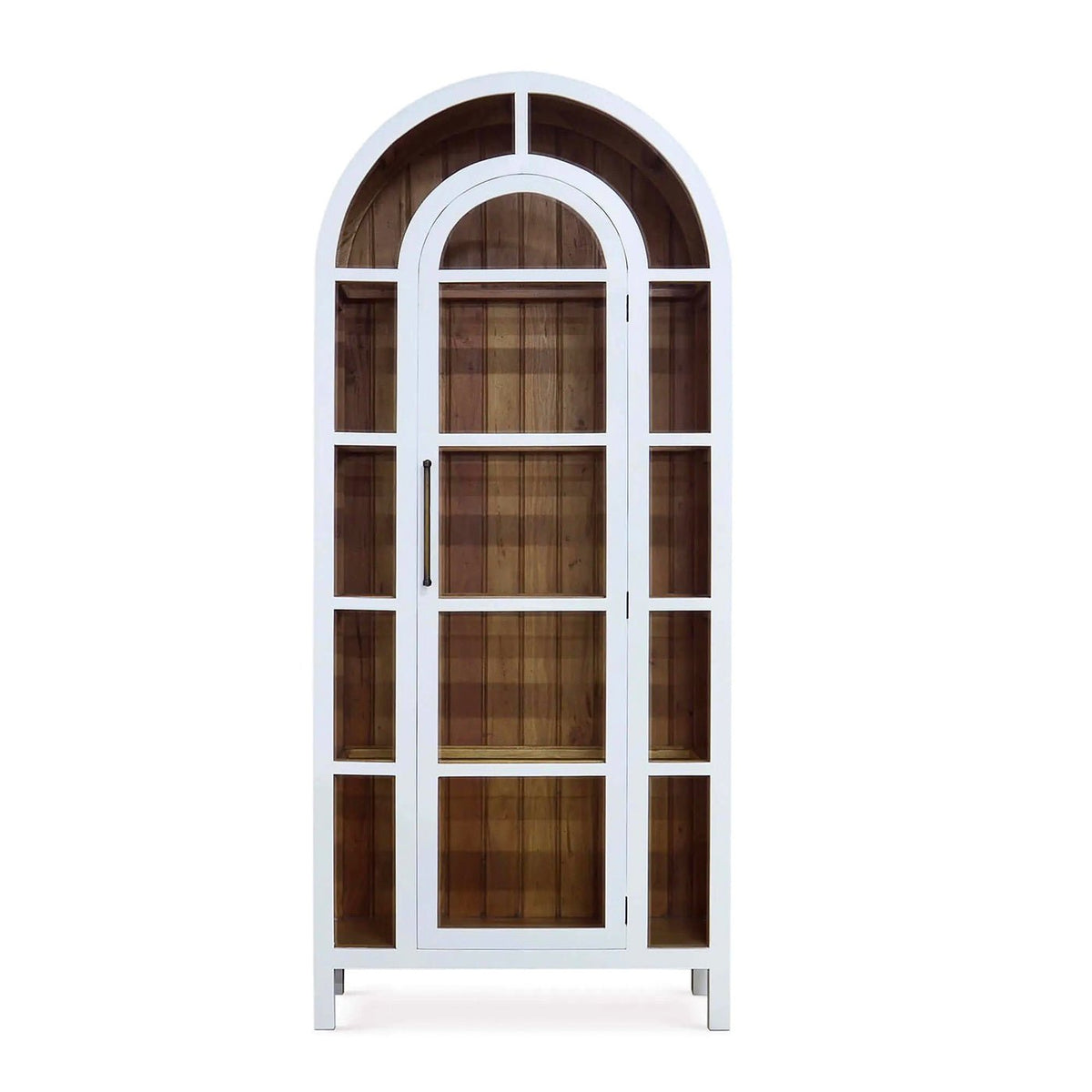 White Arched Display Cabinet - English Georgian America