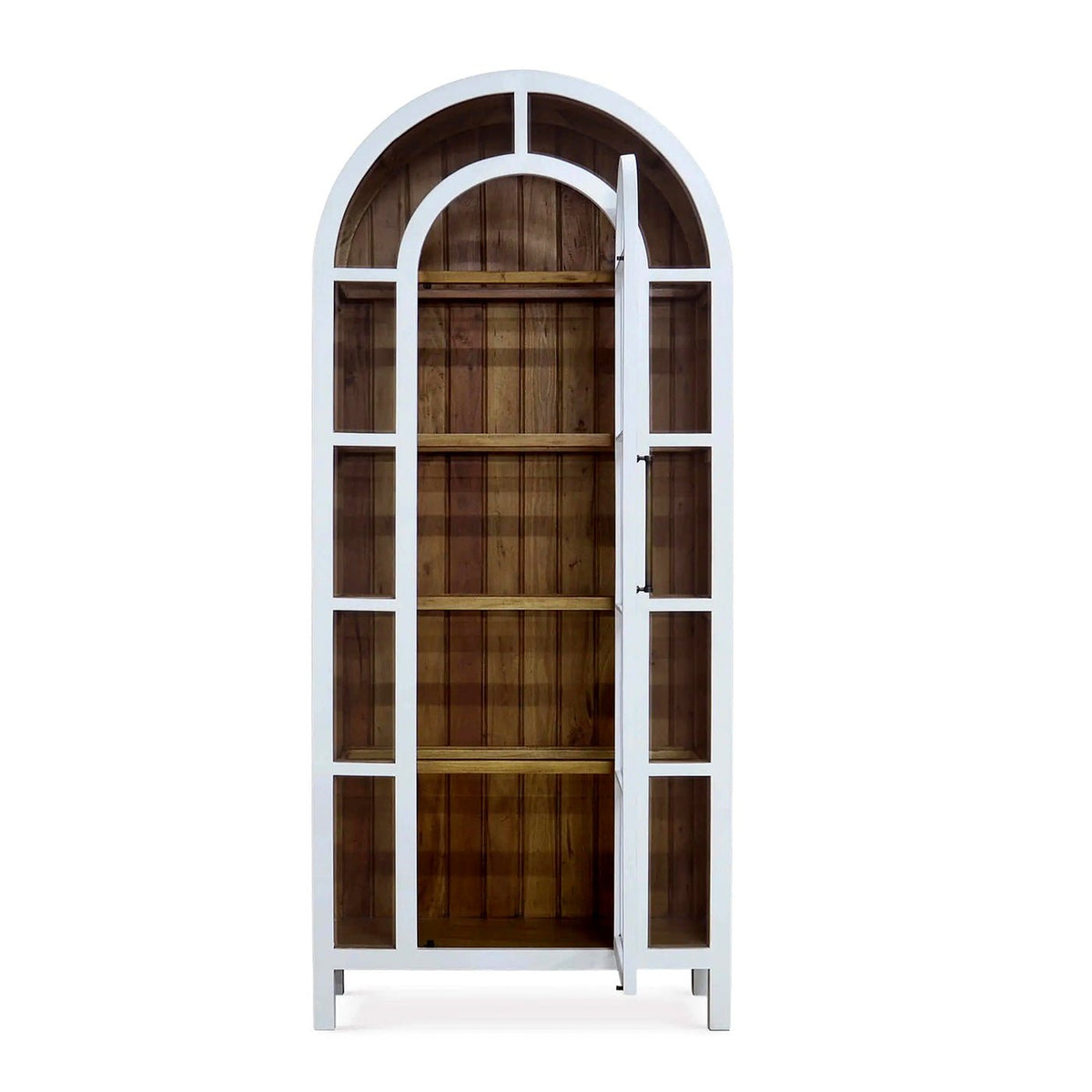 White Arched Display Cabinet - English Georgian America