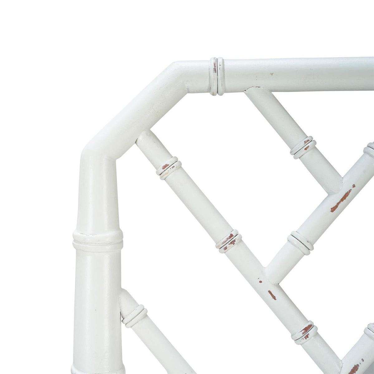 White Chinese Chippendale Counter Stool - English Georgian America