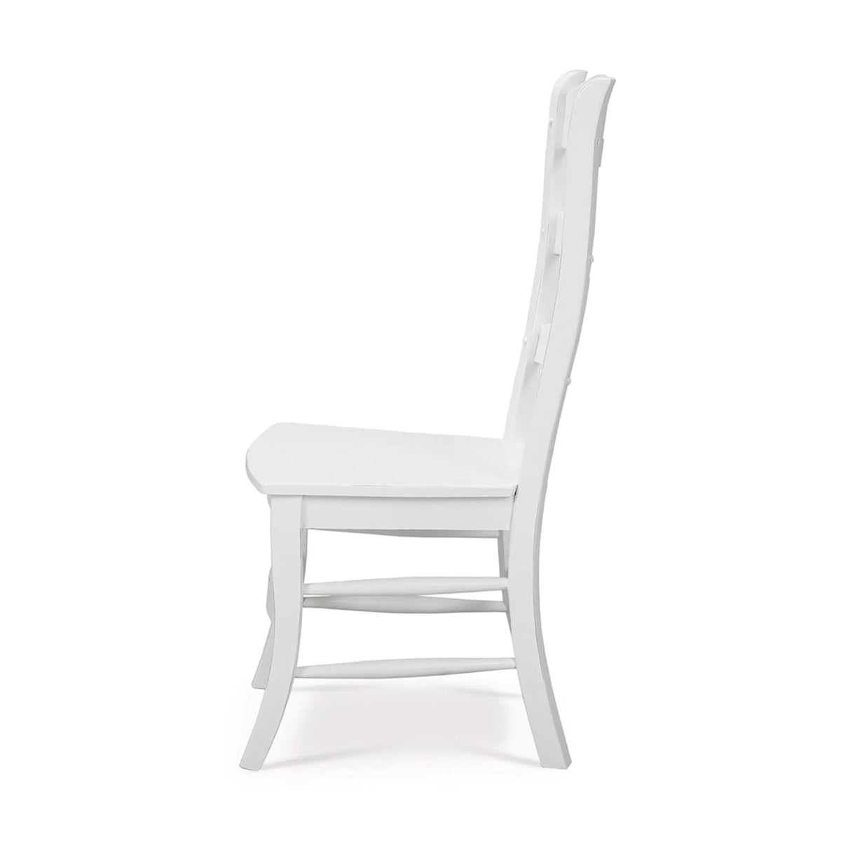 White Country Dining Ladder Back Chair - English Georgian America