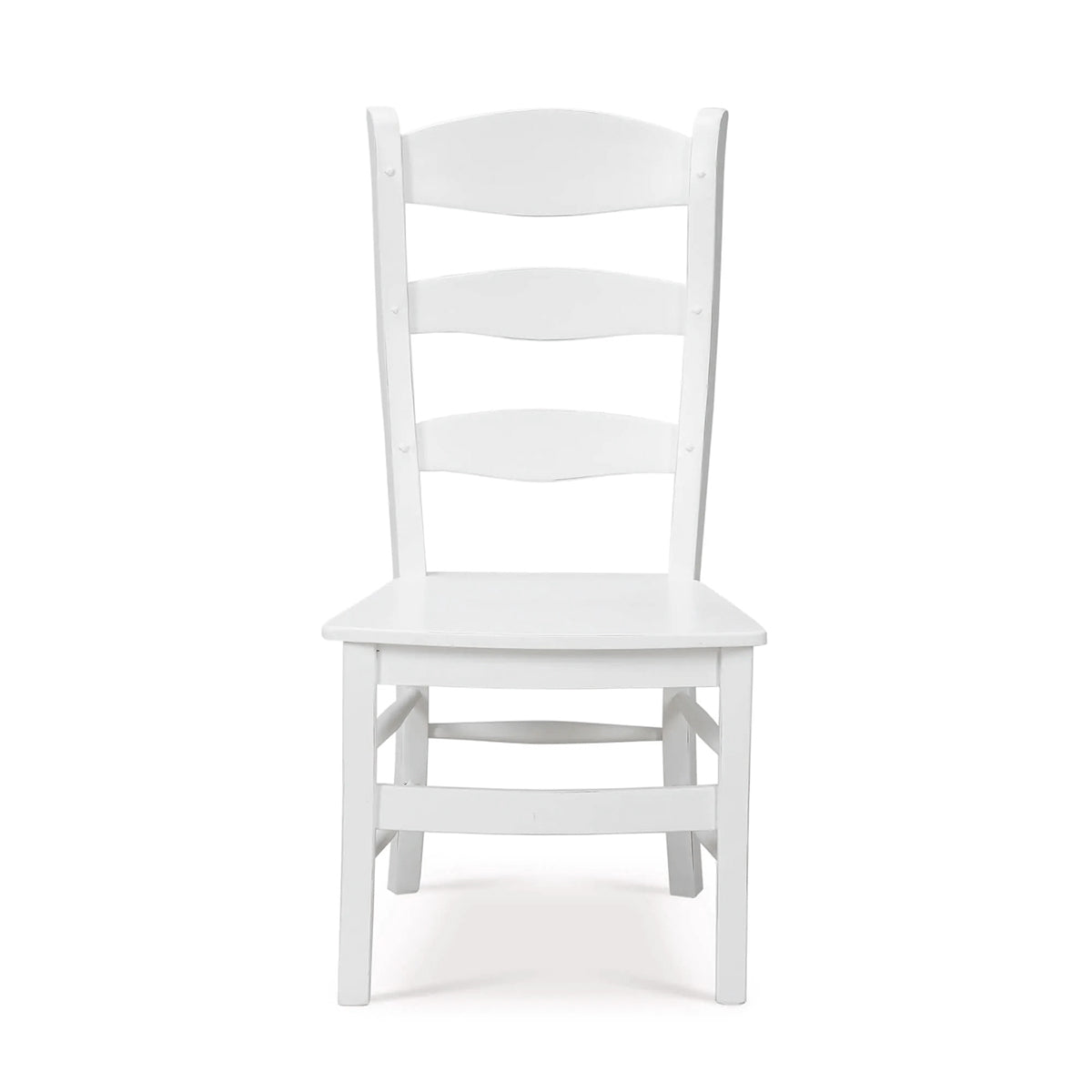 White Country Dining Ladder Back Chair - English Georgian America