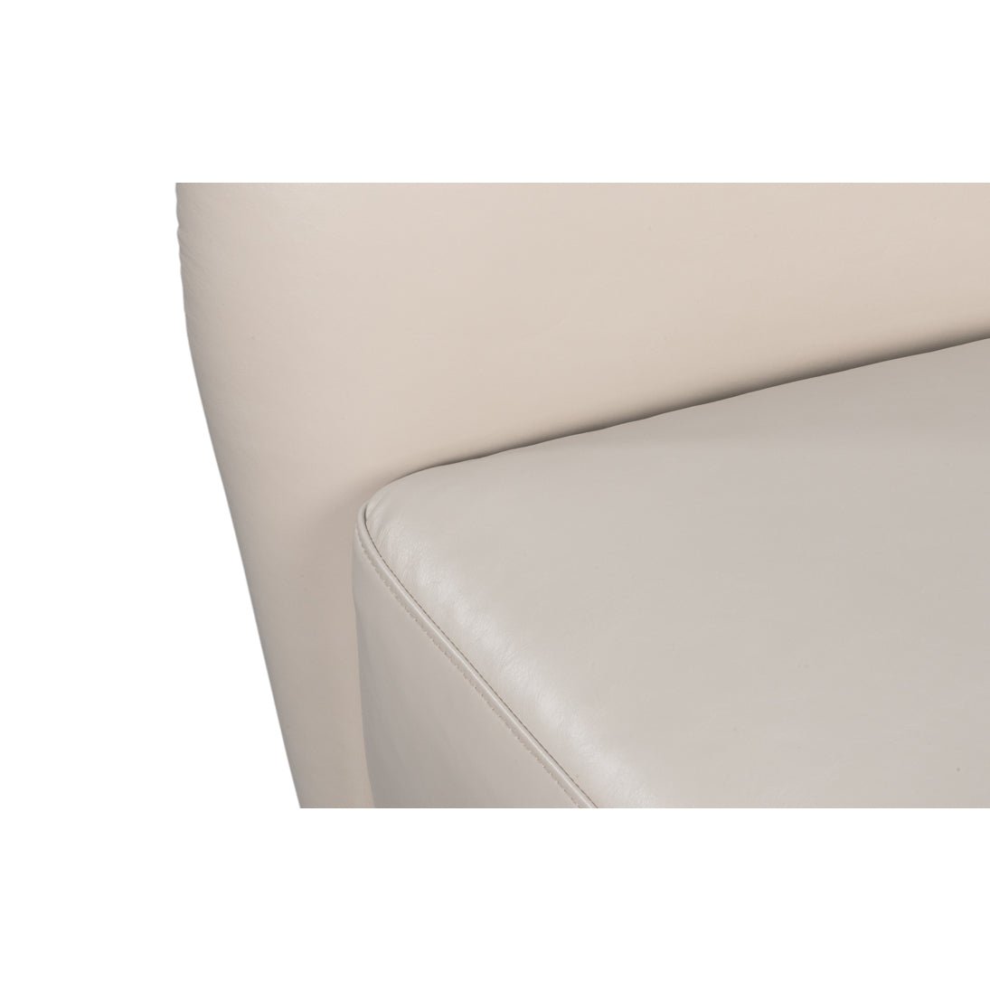 White Leather Modern Wing Chair - English Georgian America