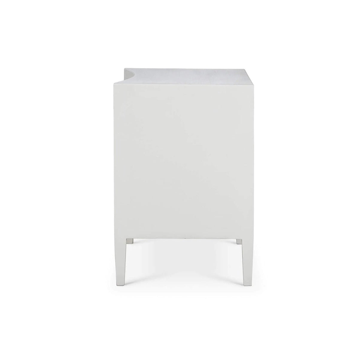 White Linen Modern Nightstand - English Georgian America