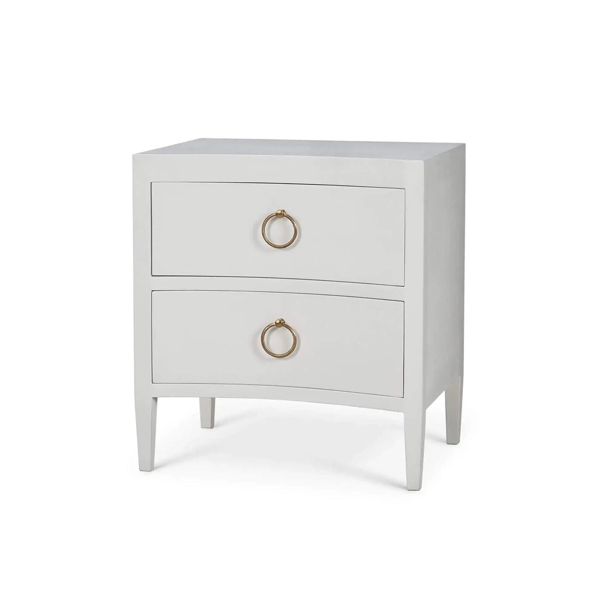 White Linen Modern Nightstand - English Georgian America
