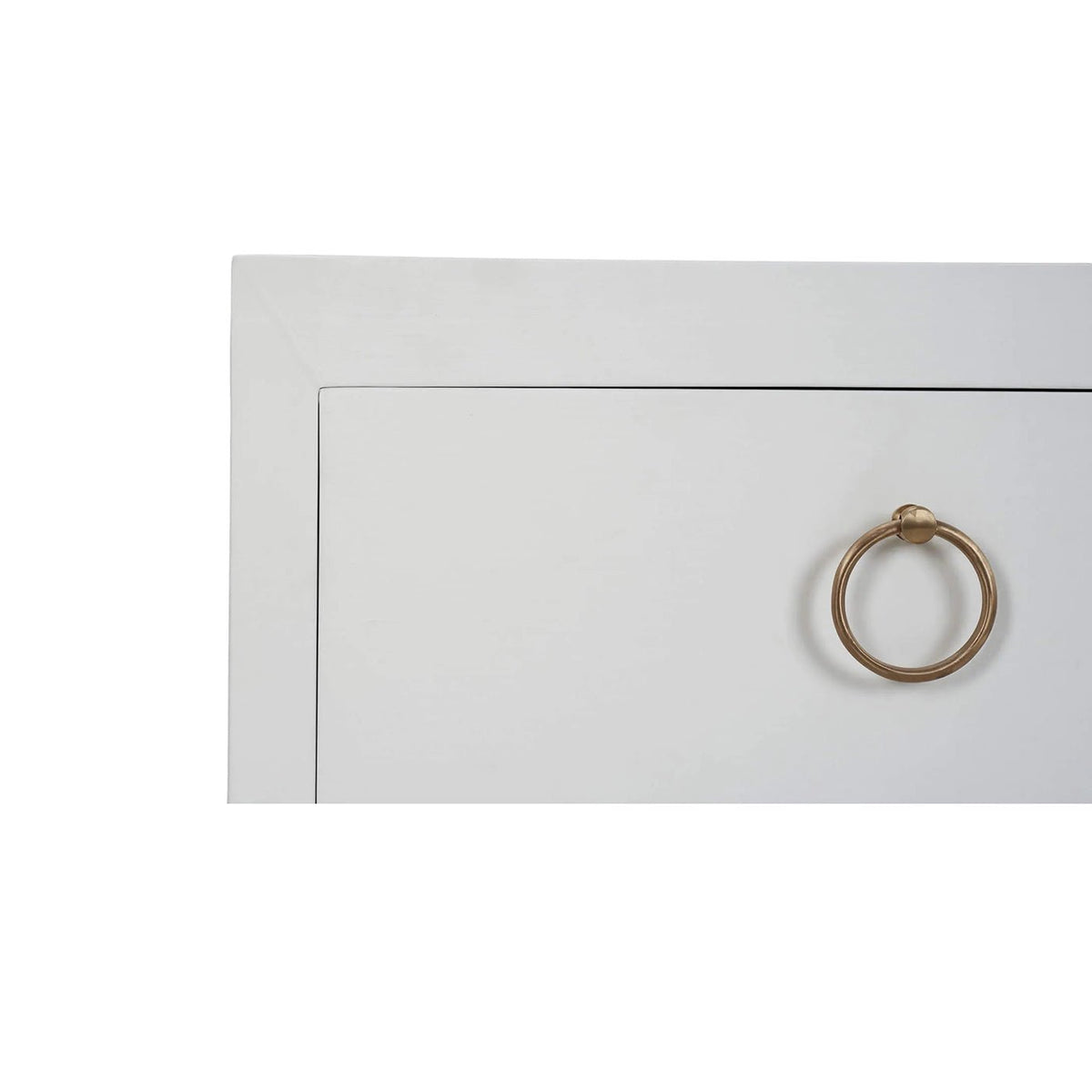 White Linen Modern Nightstand - English Georgian America