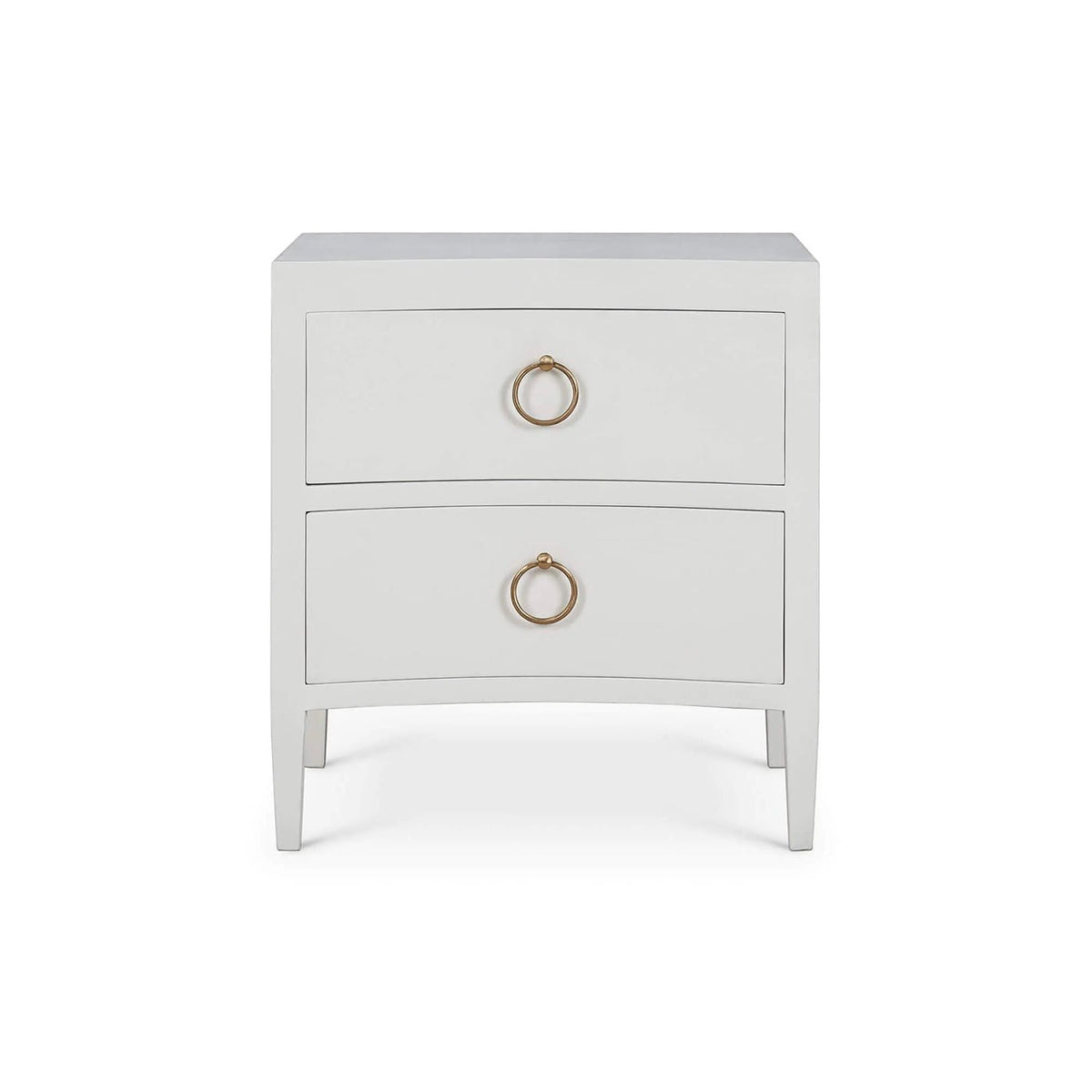White Linen Modern Nightstand - English Georgian America