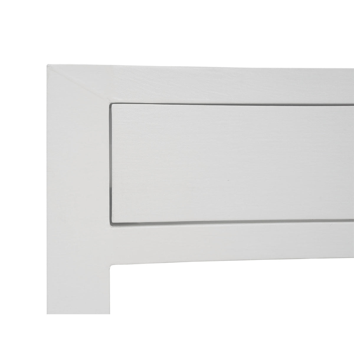 White Linen Wrapped Nightstand - English Georgian America