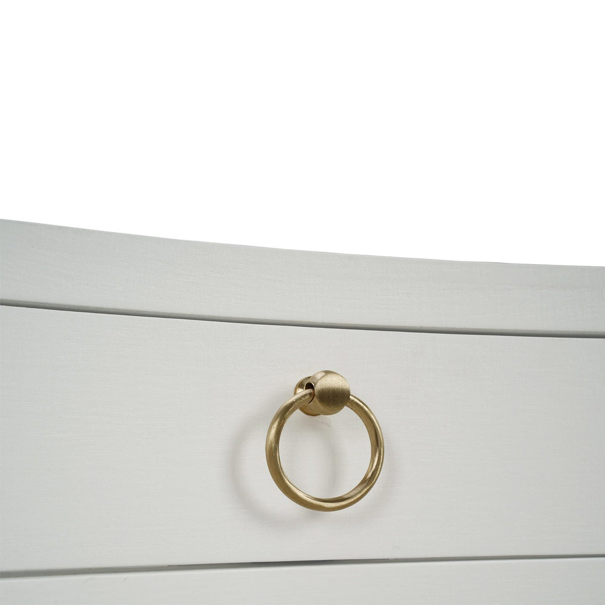 White Linen Wrapped Nightstand - English Georgian America