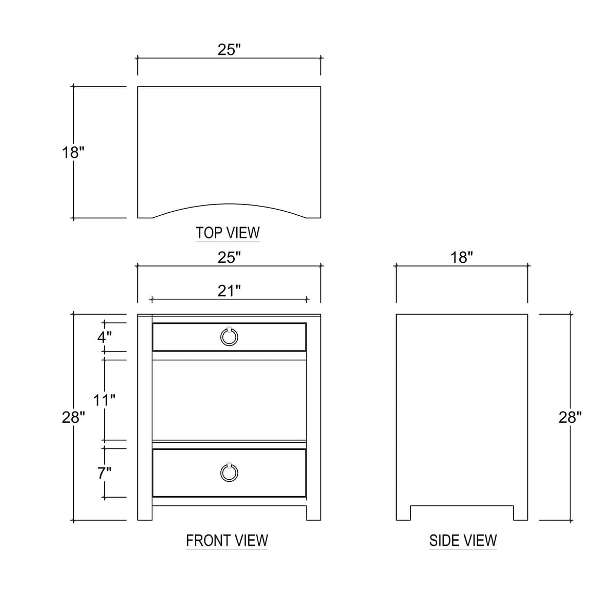 White Linen Wrapped Nightstand - English Georgian America