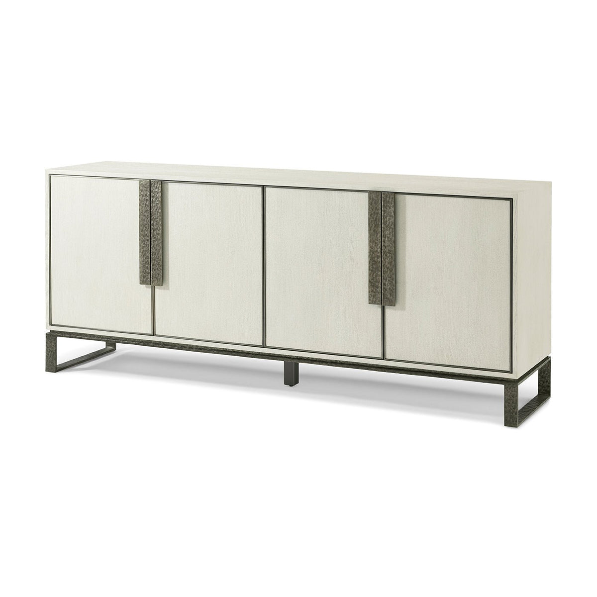 White Modern Industrial Media Cabinet - English Georgian America