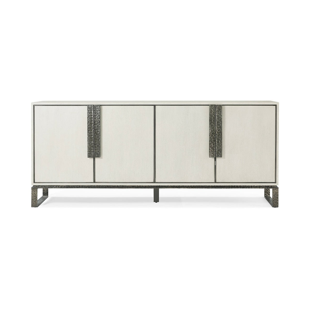 White Modern Industrial Media Cabinet - English Georgian America