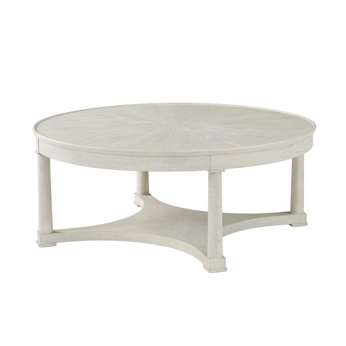 White Oak Round Coffee Table - English Georgian America