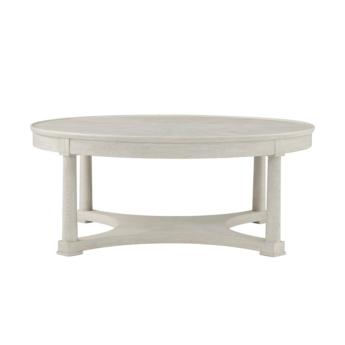White Oak Round Coffee Table - English Georgian America