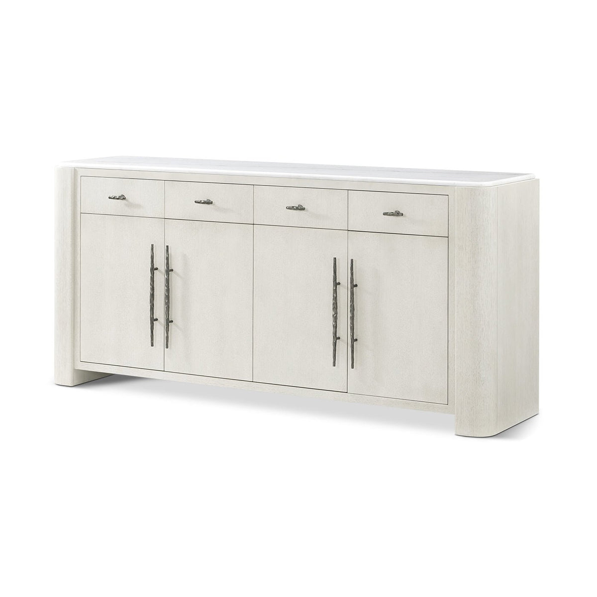 White Organic Modern Buffet Sideboard - English Georgian America