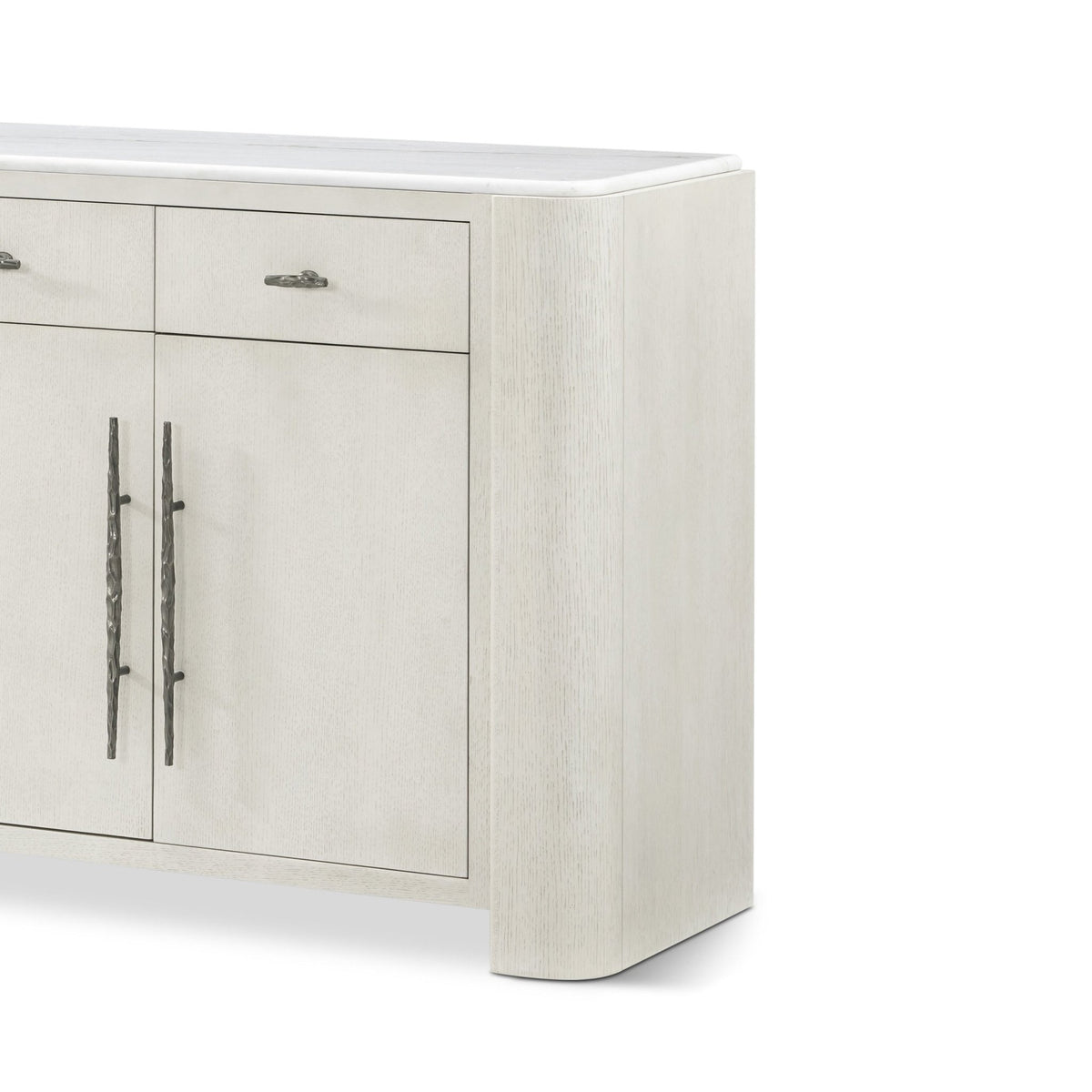 White Organic Modern Buffet Sideboard - English Georgian America