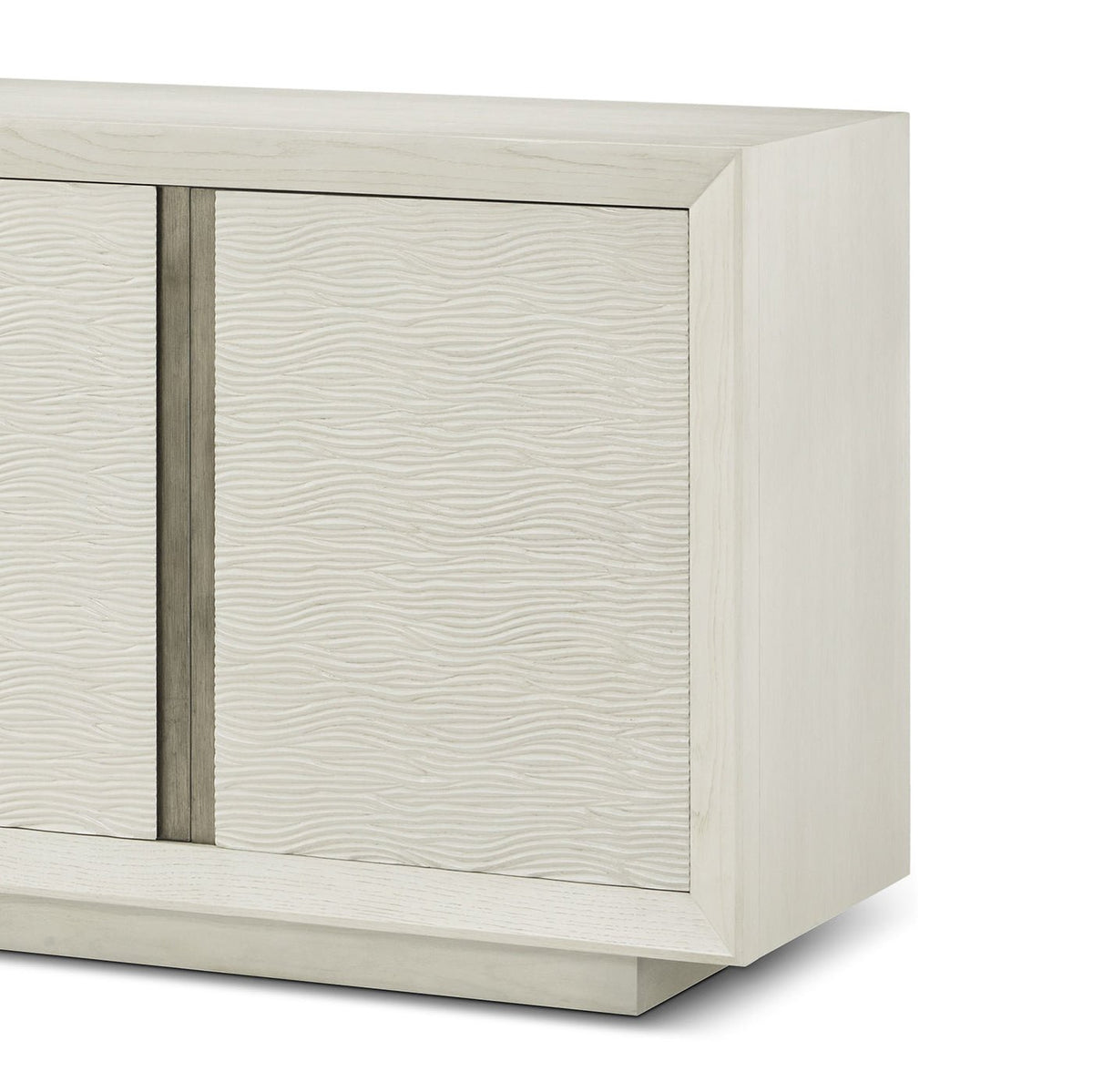 White Organic Modern Media Cabinet - English Georgian America