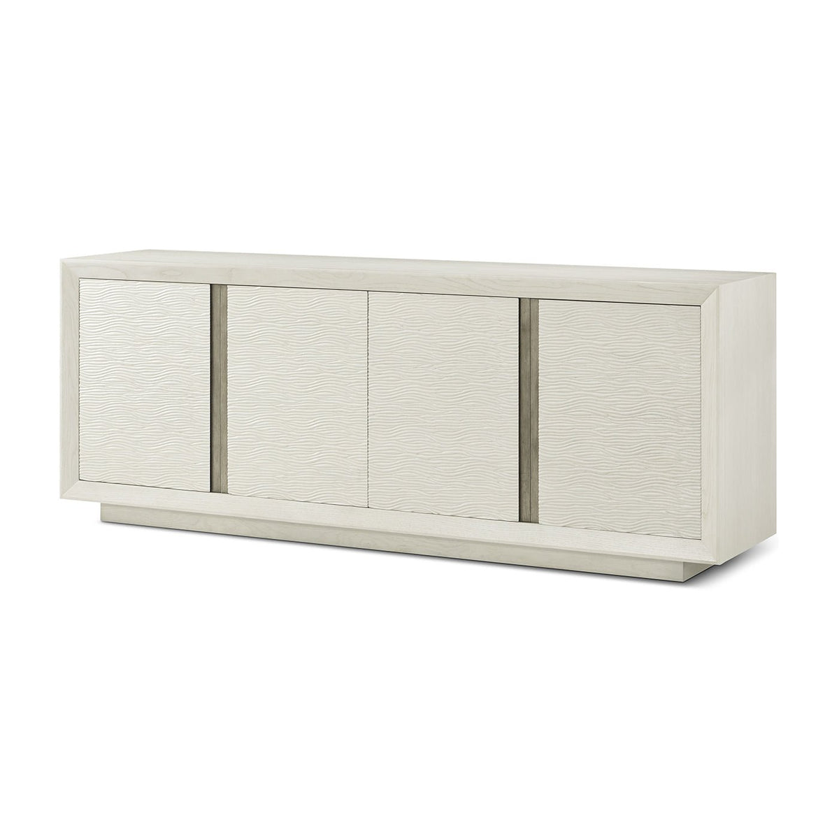 White Organic Modern Media Cabinet - English Georgian America