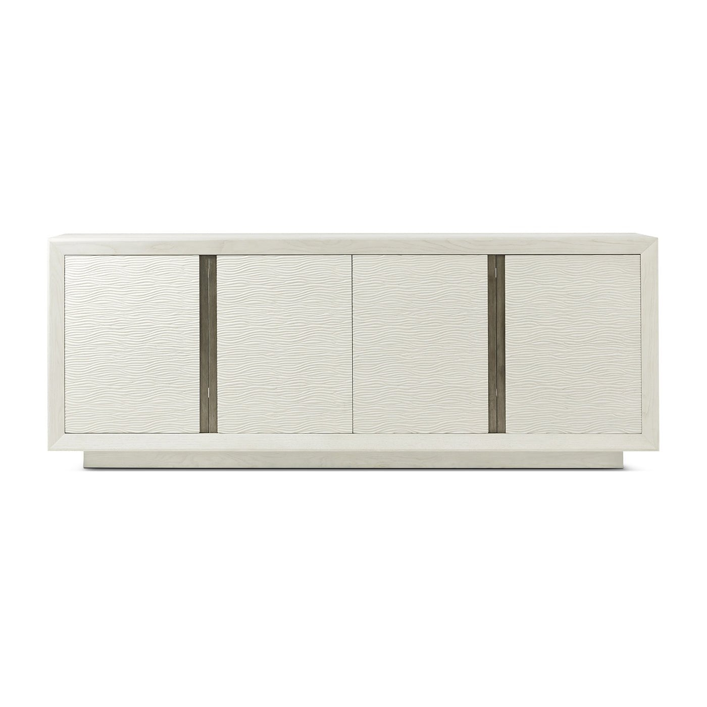 White Organic Modern Media Cabinet - English Georgian America