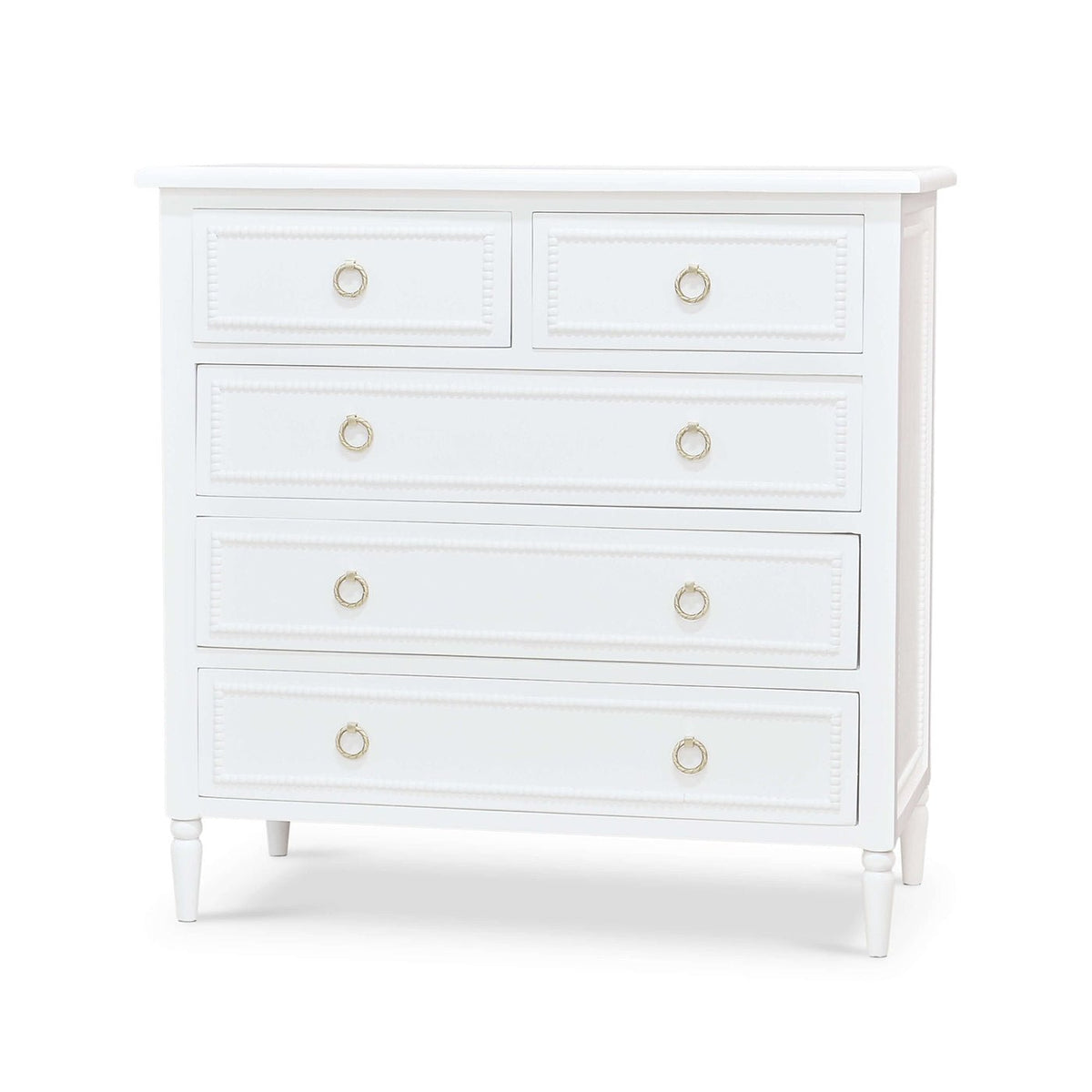 White Painted Antique Chest of Drawers - English Georgian America