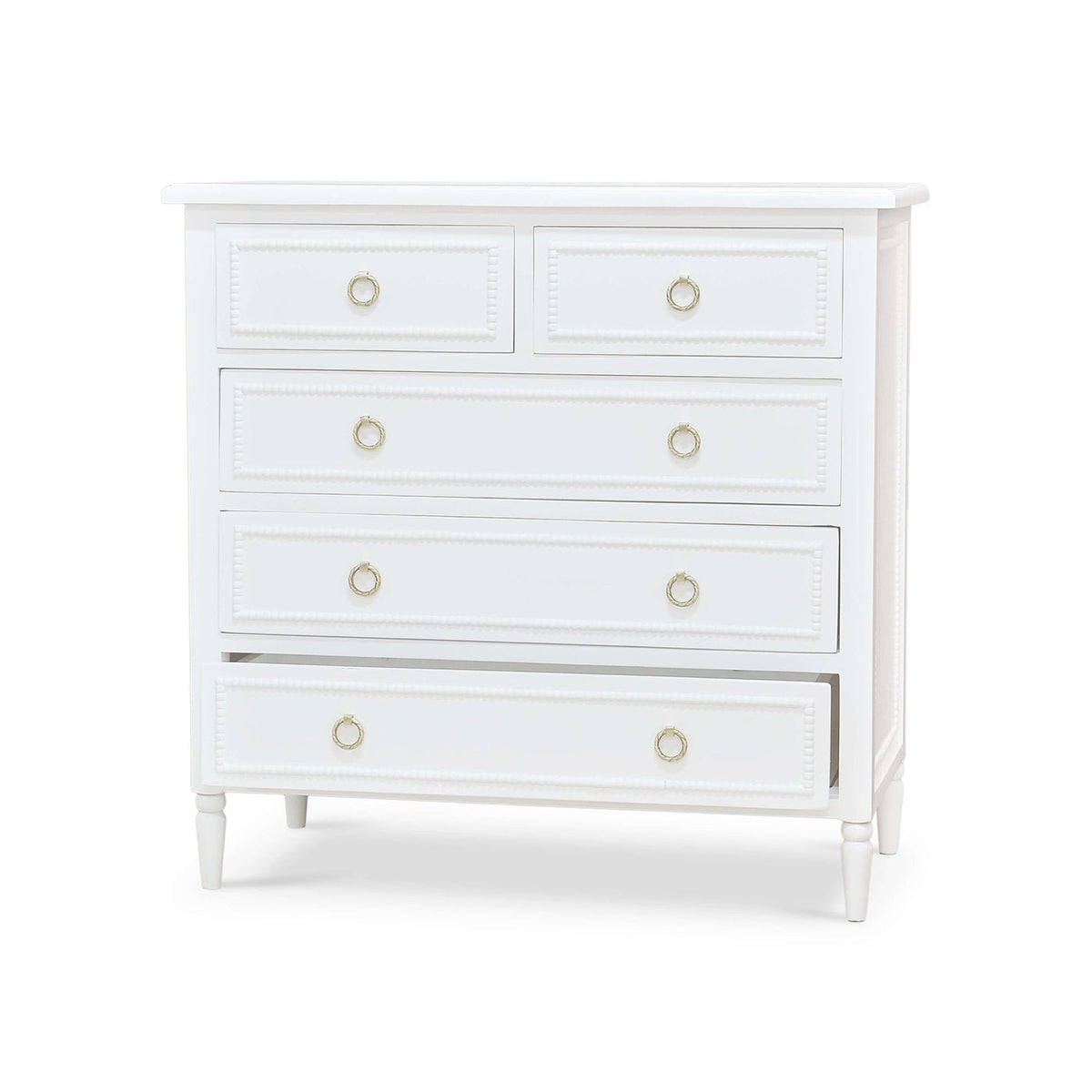 White Painted Antique Chest of Drawers - English Georgian America