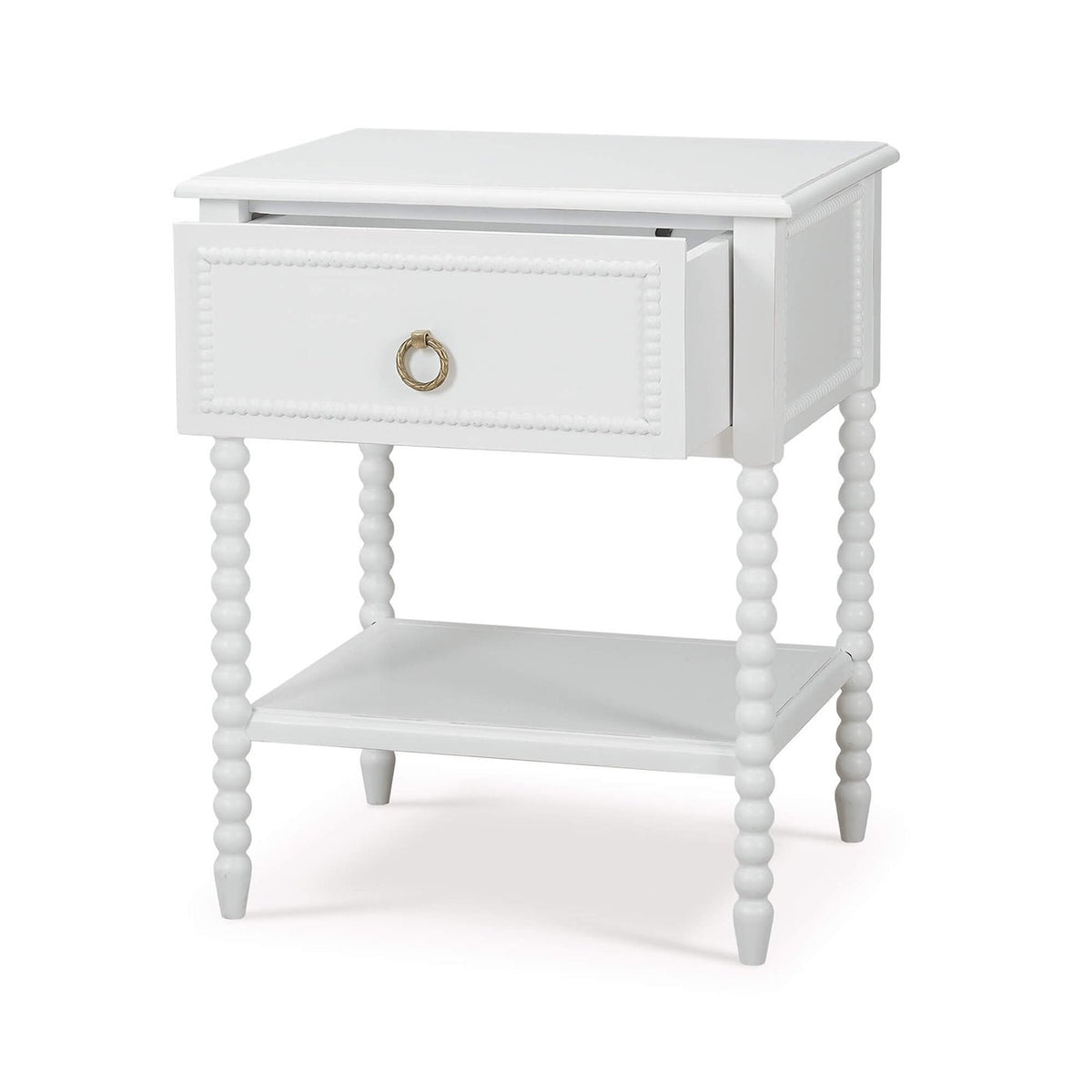White Painted Antique Nightstand - English Georgian America