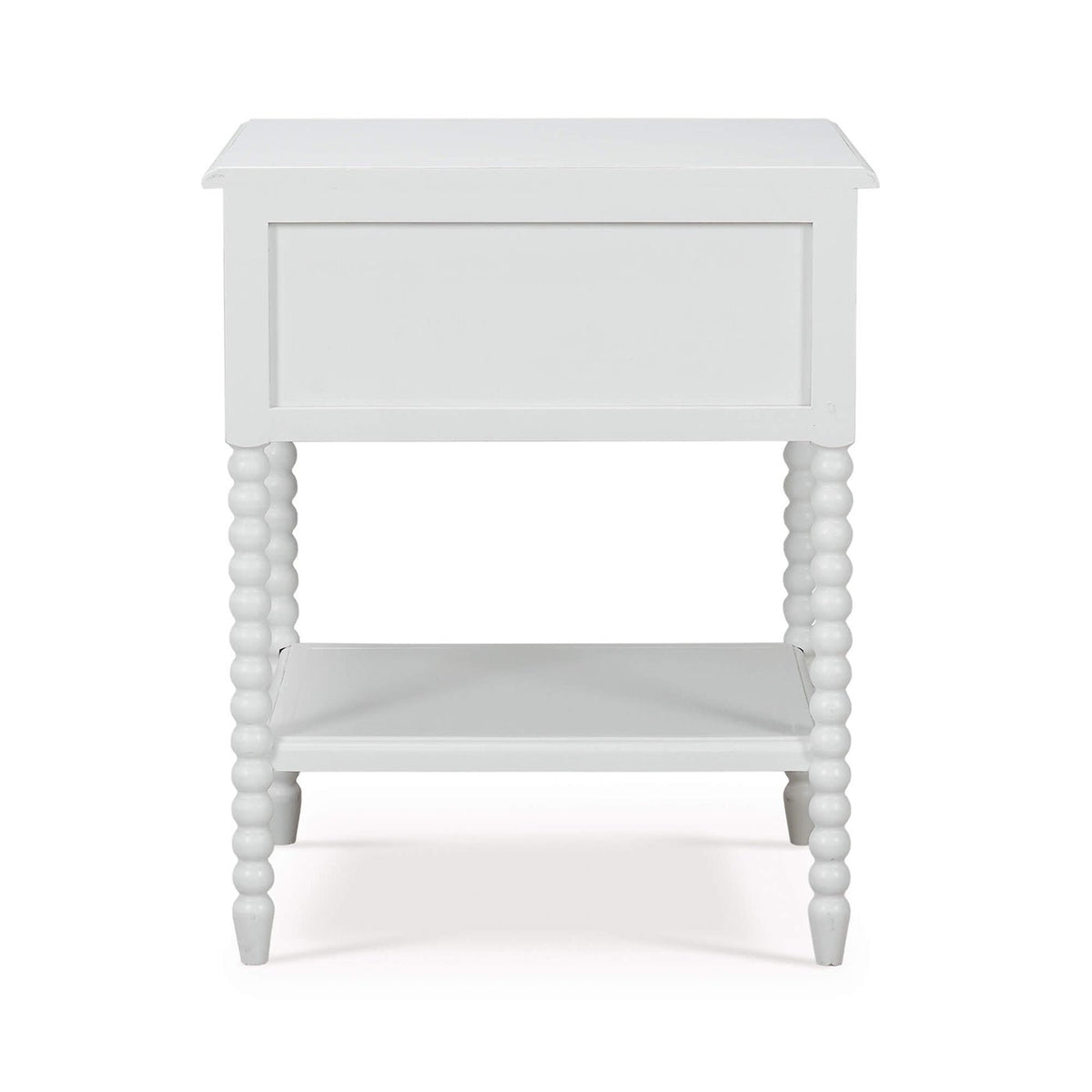 White Painted Antique Nightstand - English Georgian America