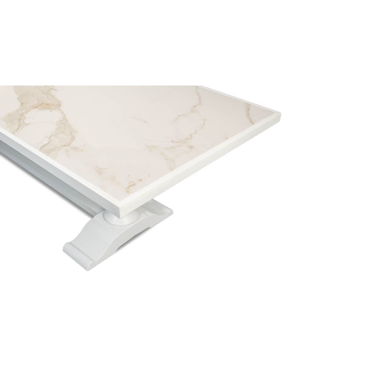 White Painted Baroque Style Dining Table - English Georgian America