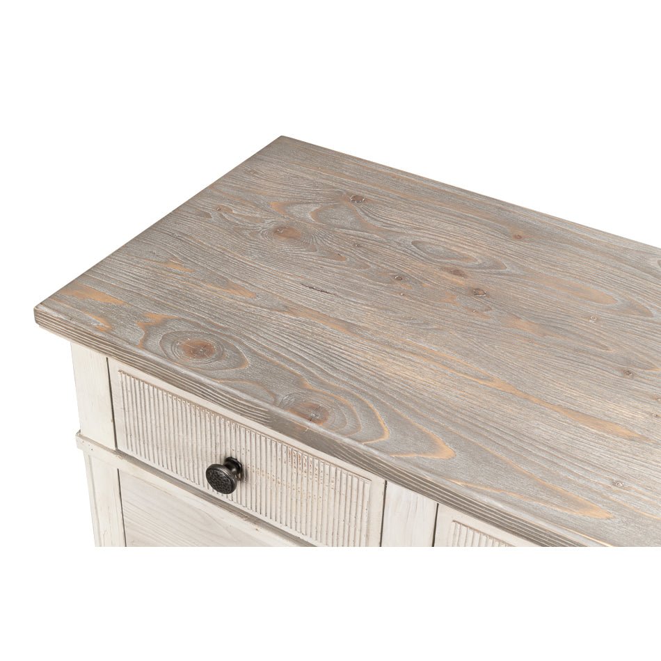 White Painted Bungalow Dresser - English Georgian America