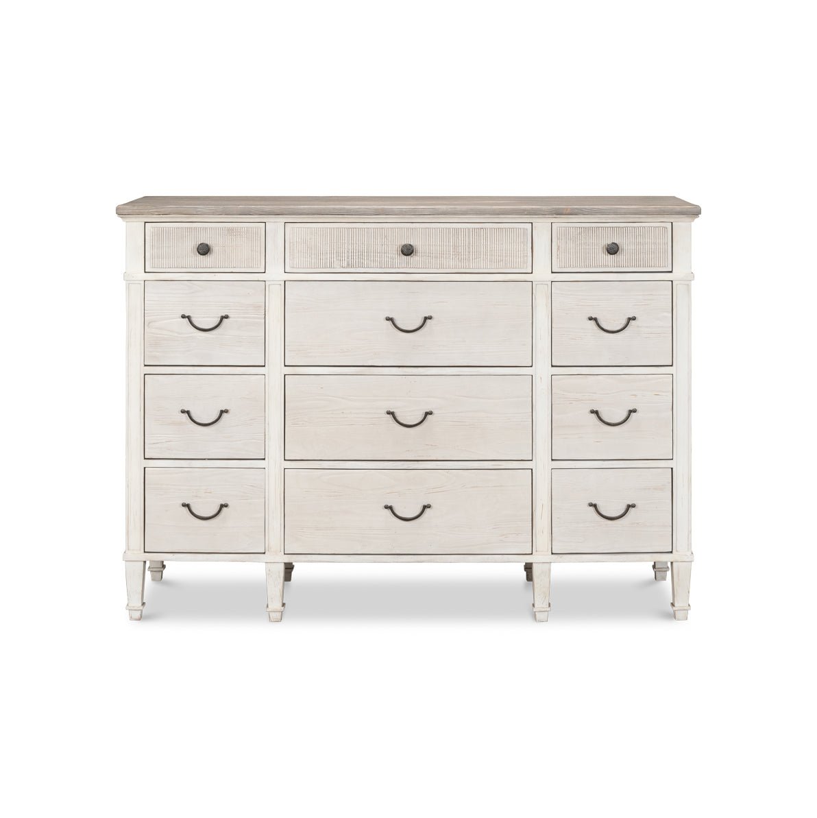 White Painted Bungalow Dresser - English Georgian America