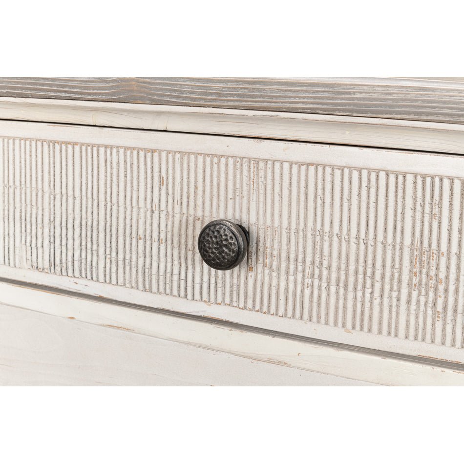 White Painted Bungalow Dresser - English Georgian America