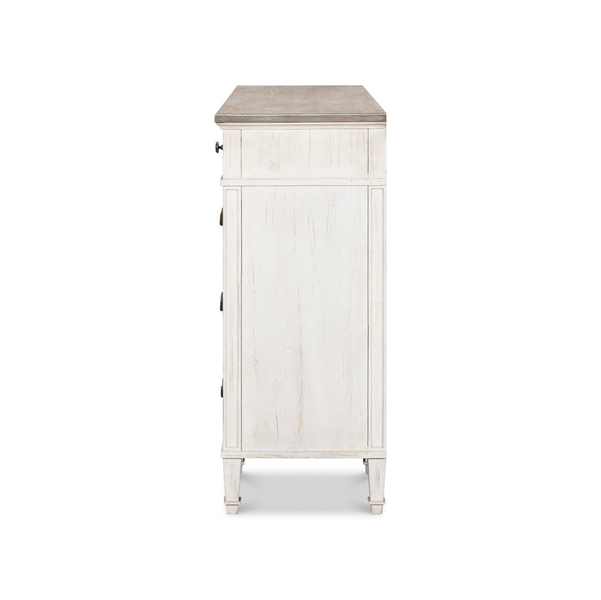 White Painted Bungalow Dresser - English Georgian America