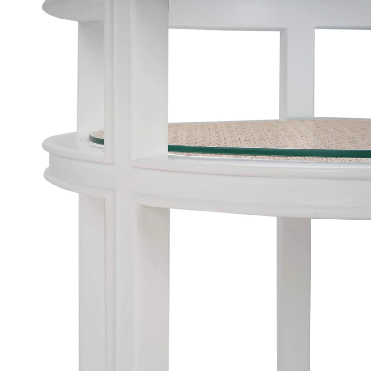 White Painted Coastal Style Bar Cart - English Georgian America