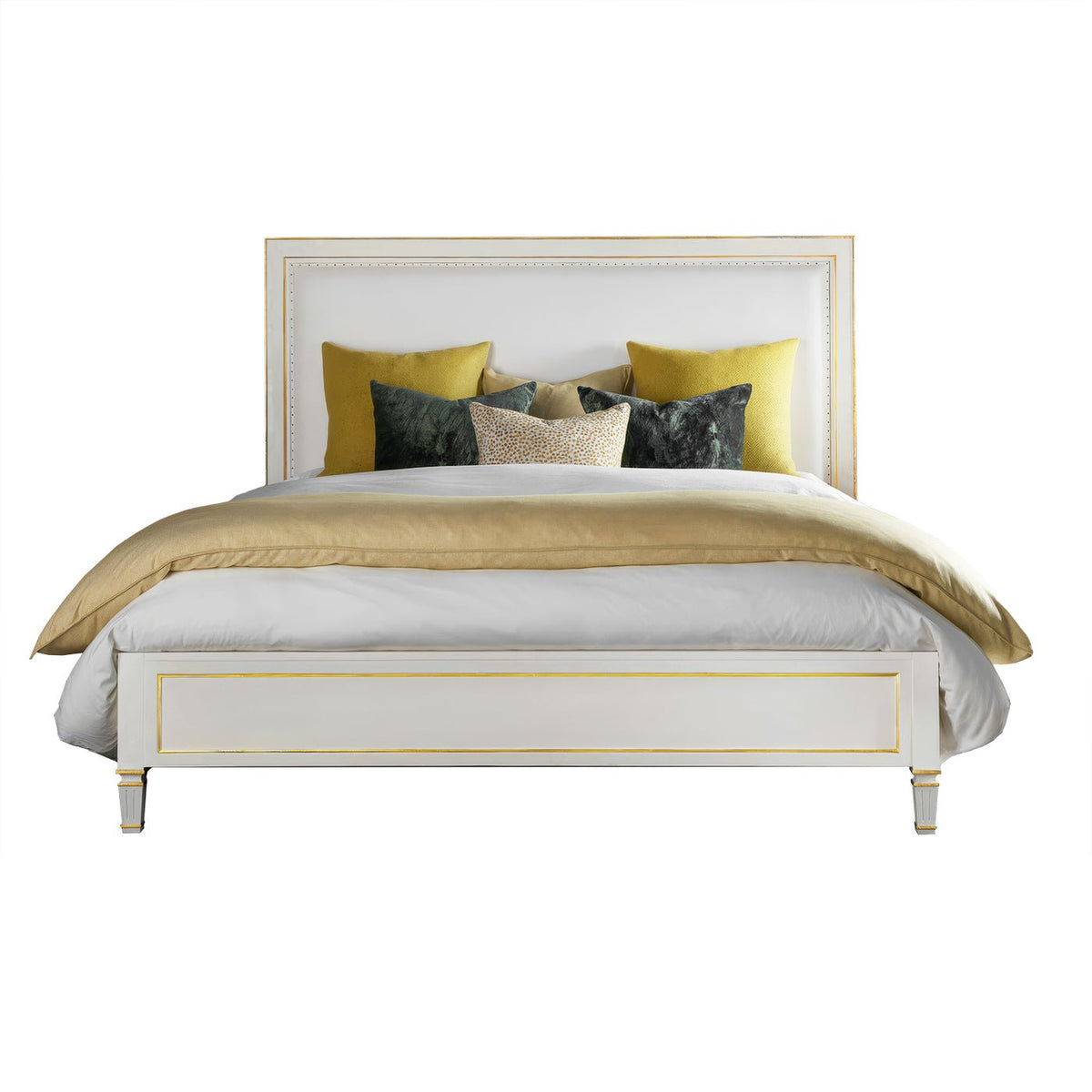 White Painted King Platform Bed - English Georgian America