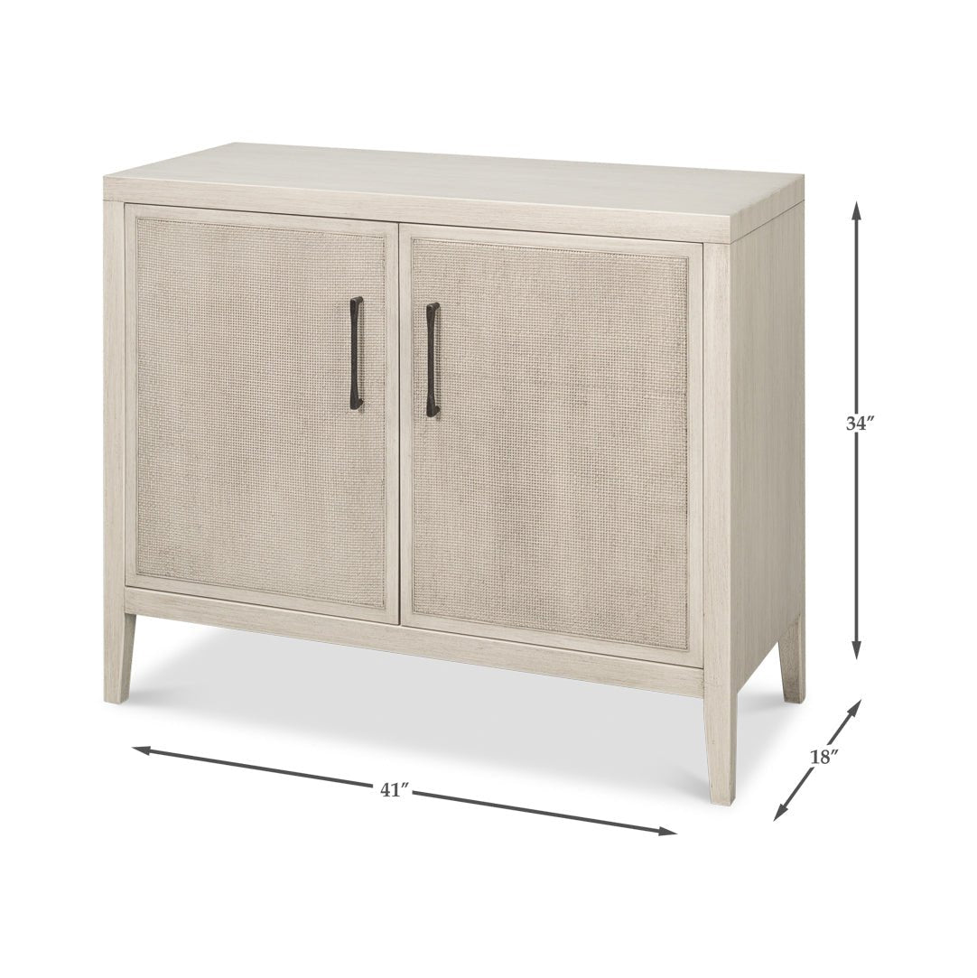 White Painted Modern Side Cabinet - English Georgian America