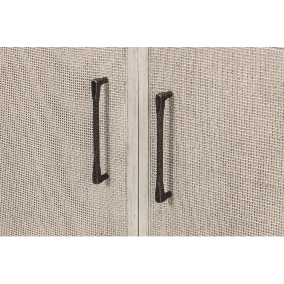 White Painted Modern Side Cabinet - English Georgian America