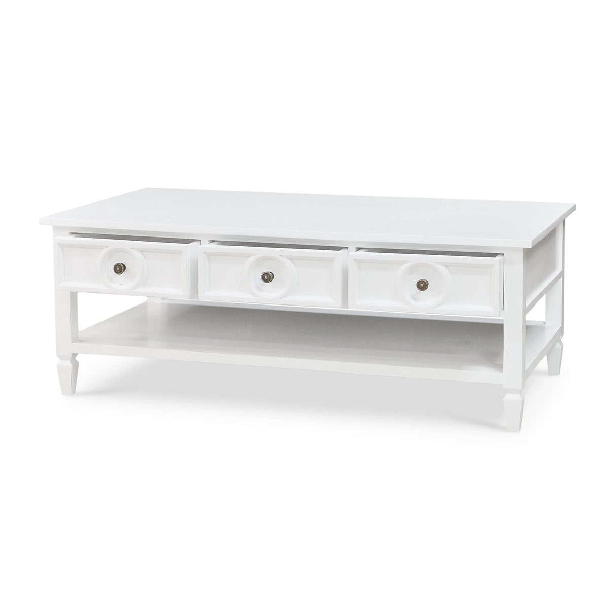 White Rectangular Coffee Table - English Georgian America