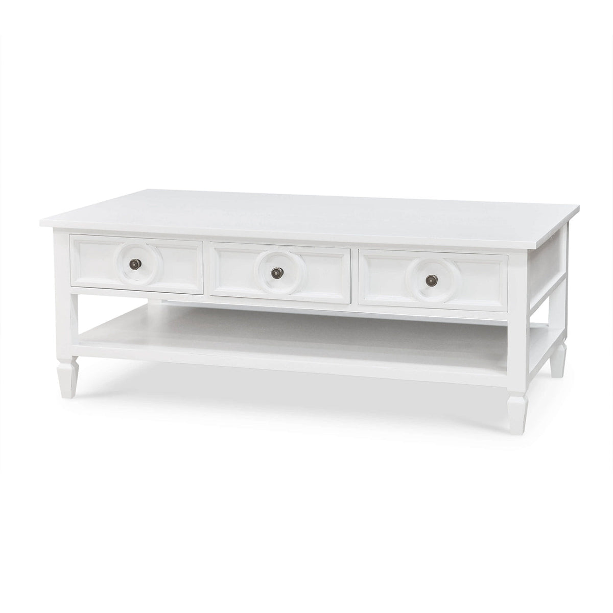 White Rectangular Coffee Table - English Georgian America