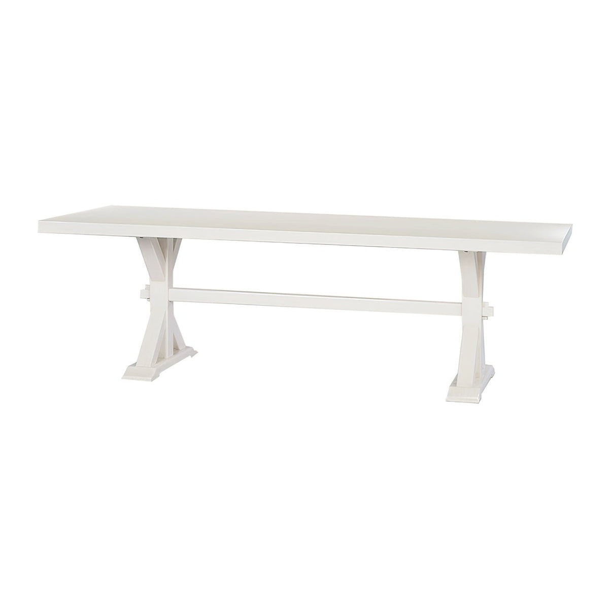 White Trestle Base Dining Table - English Georgian America