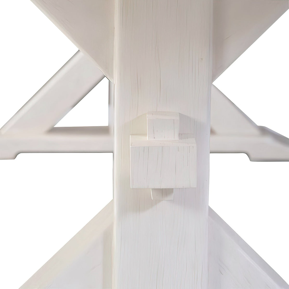 White Trestle Base Dining Table - English Georgian America