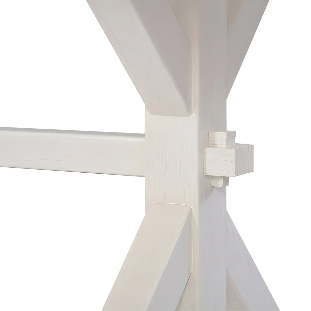 White Trestle Base Dining Table - English Georgian America