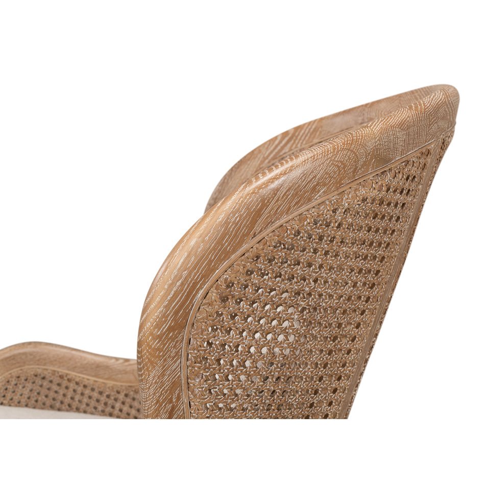 White Wash French Oak Armchair - English Georgian America