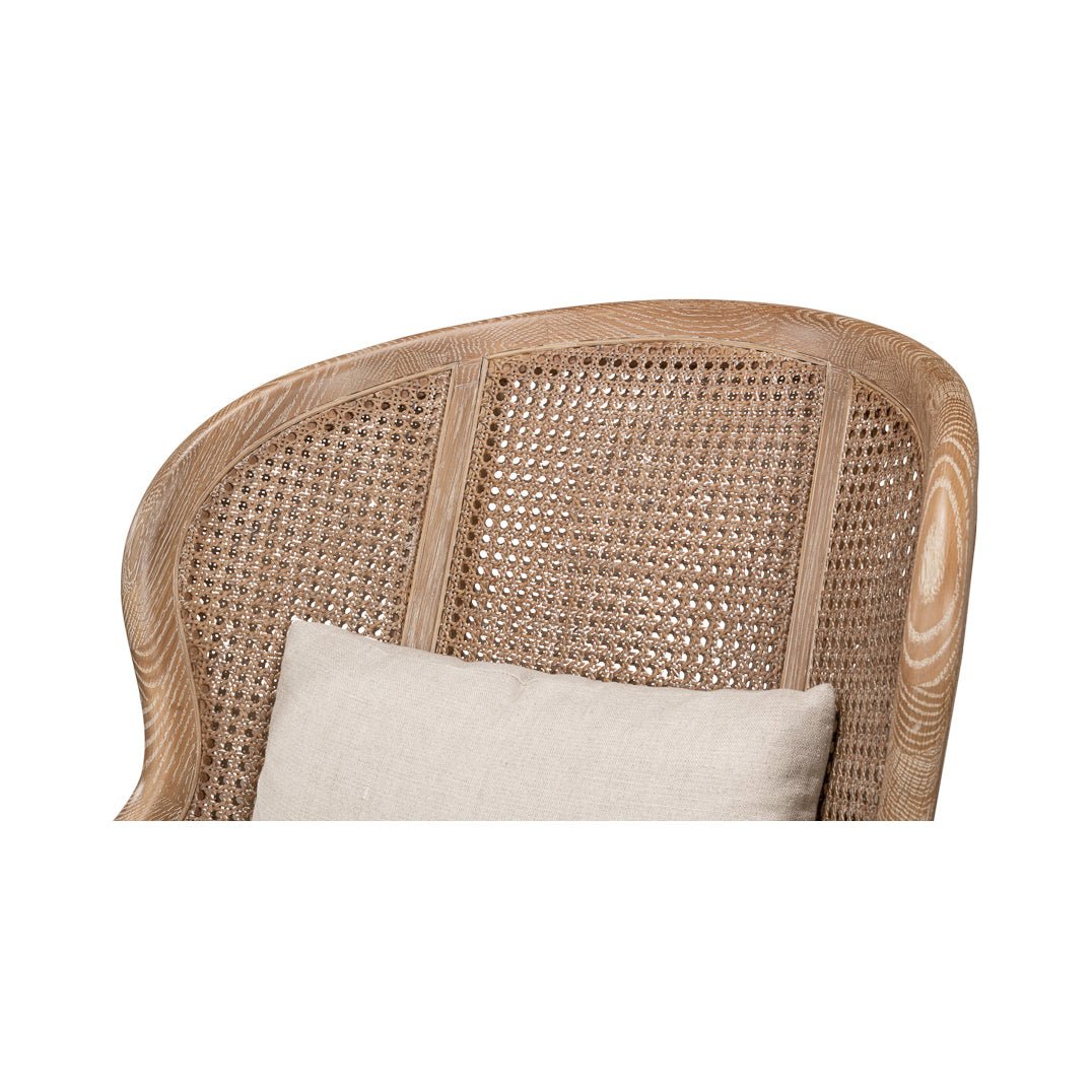 White Wash French Oak Armchair - English Georgian America